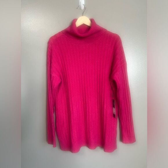 4/$25 Fashion Nova sweater topango fuchsia ribbed turtleneck  casual office - Picture 3 of 6